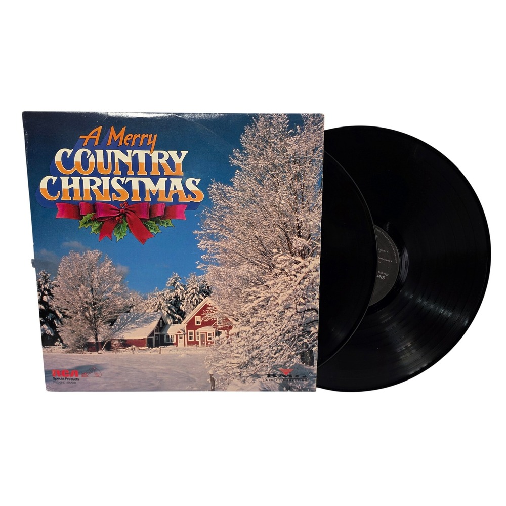 A Merry Country Christmas Various Artists 2 LP Vinyl RCA BMG SVL2-0937 1989